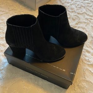 Black Suede Booties - Size 8